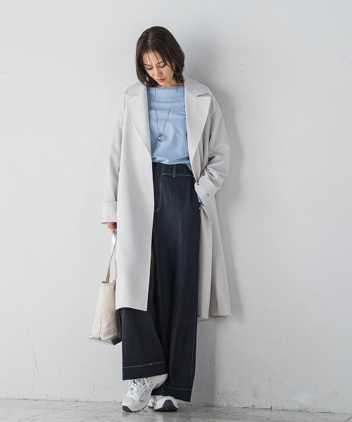 LAUTREAMONT（ロートレアモン）の「防シワUVトレンチコート≪手洗い可能≫（トレンチコート・レディース・ベージュ/ネイビー・9号/7号）」の19枚目の写真