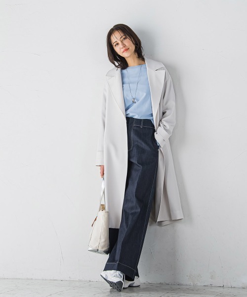 LAUTREAMONT（ロートレアモン）の「防シワUVトレンチコート≪手洗い可能≫（トレンチコート・レディース・ベージュ/ネイビー・9号/7号）」の20枚目の写真