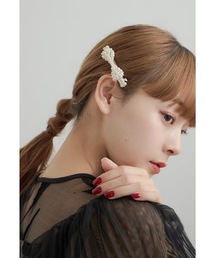 バレッタ 大きめ パール」に該当するバレッタ/ヘアクリップ