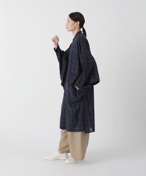 Plantation(プランテーション)の「シアーチェック / ワンピース / (O)(ワンピース・レディース・ネイビー/オフホワイト・M size)」の5枚目の写真