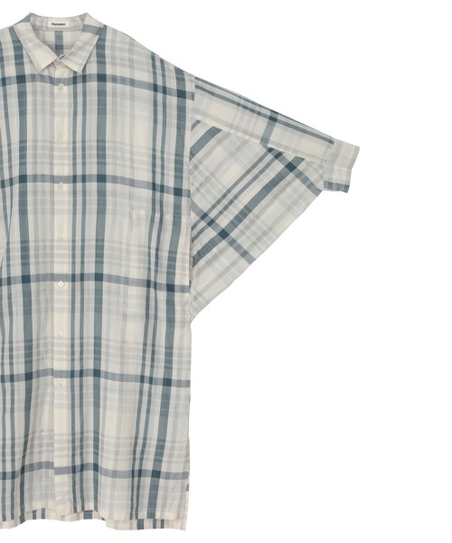 Plantation(プランテーション)の「シアーチェック / ワンピース / (O)(ワンピース・レディース・ネイビー/オフホワイト・M size)」の8枚目の写真