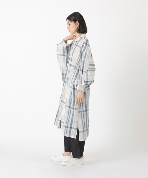 Plantation(プランテーション)の「シアーチェック / ワンピース / (O)(ワンピース・レディース・ネイビー/オフホワイト・M size)」の10枚目の写真
