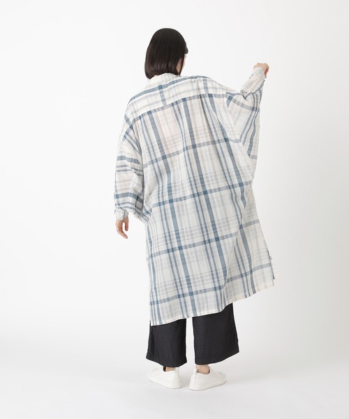 Plantation(プランテーション)の「シアーチェック / ワンピース / (O)(ワンピース・レディース・ネイビー/オフホワイト・M size)」の11枚目の写真