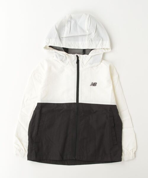 New Balance フード付きジャケット ホワイト/ブラック　サイズ1 ニューバランス New Balance フルジップ フーデッドジャケット_