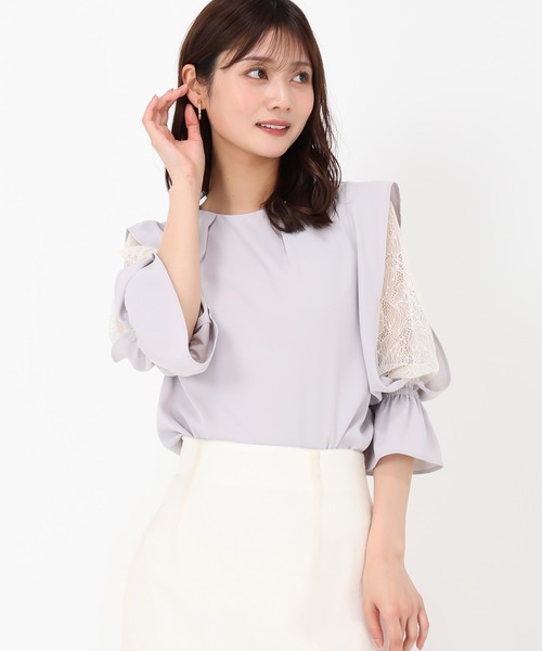 MISCH MASCH(ミッシュマッシュ)の「レーススリーブブラウス(シャツ/ブラウス・レディース・ホワイト/ピンク/ラベンダー・フリ-)」の16枚目の写真