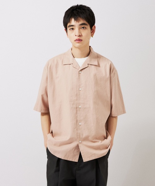 JOURNAL STANDARD（ジャーナルスタンダード）の「【ZOZO限定】綿麻 ショートスリーブシャツ（シャツ/ブラウス・メンズ・サックスブルー/ライトピンク/ブラック/ホワイト/グリーン/ブラウン/ネイビー/ベージュ・XS/S/M/L/XL）」の8枚目の写真