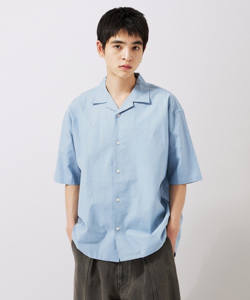 JOURNAL STANDARD（ジャーナルスタンダード）の「【ZOZO限定】綿麻 ショートスリーブシャツ（シャツ/ブラウス・メンズ・サックスブルー/ライトピンク/ブラック/ホワイト/グリーン/ブラウン/ネイビー/ベージュ・XS/S/M/L/XL）」の7枚目の写真