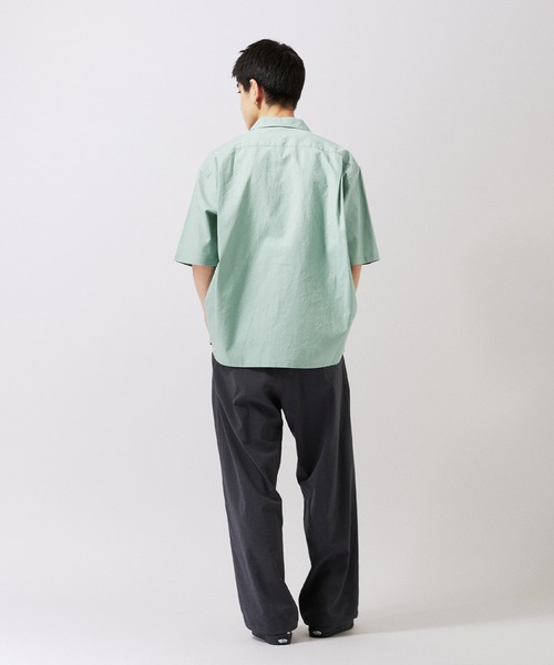 JOURNAL STANDARD（ジャーナルスタンダード）の「【ZOZO限定】綿麻 ショートスリーブシャツ（シャツ/ブラウス・メンズ・サックスブルー/ライトピンク/ブラック/ホワイト/グリーン/ブラウン/ネイビー/ベージュ・XS/S/M/L/XL）」の16枚目の写真