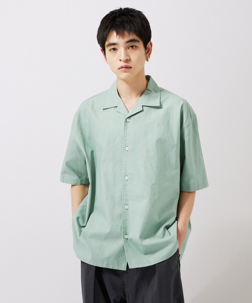 JOURNAL STANDARD（ジャーナルスタンダード）の「【ZOZO限定】綿麻 ショートスリーブシャツ（シャツ/ブラウス・メンズ・サックスブルー/ライトピンク/ブラック/ホワイト/グリーン/ブラウン/ネイビー/ベージュ・XS/S/M/L/XL）」の18枚目の写真