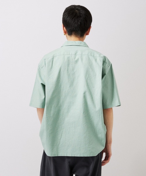 JOURNAL STANDARD（ジャーナルスタンダード）の「【ZOZO限定】綿麻 ショートスリーブシャツ（シャツ/ブラウス・メンズ・サックスブルー/ライトピンク/ブラック/ホワイト/グリーン/ブラウン/ネイビー/ベージュ・XS/S/M/L/XL）」の20枚目の写真