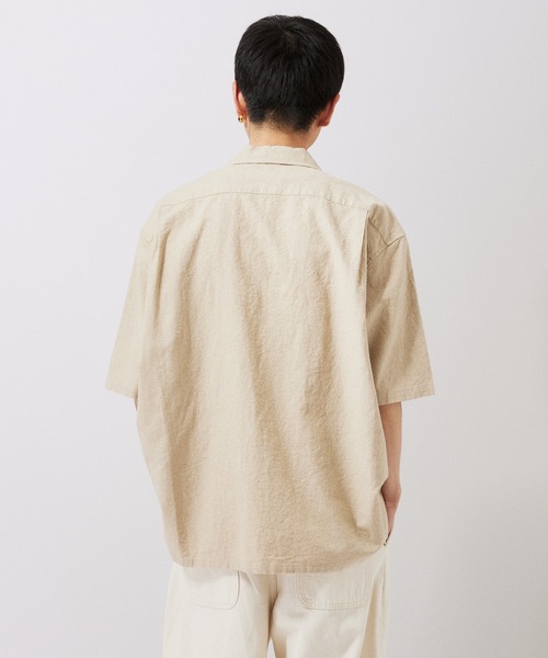 JOURNAL STANDARD（ジャーナルスタンダード）の「【ZOZO限定】綿麻 ショートスリーブシャツ（シャツ/ブラウス・メンズ・サックスブルー/ライトピンク/ブラック/ホワイト/グリーン/ブラウン/ネイビー/ベージュ・XS/S/M/L/XL）」の12枚目の写真