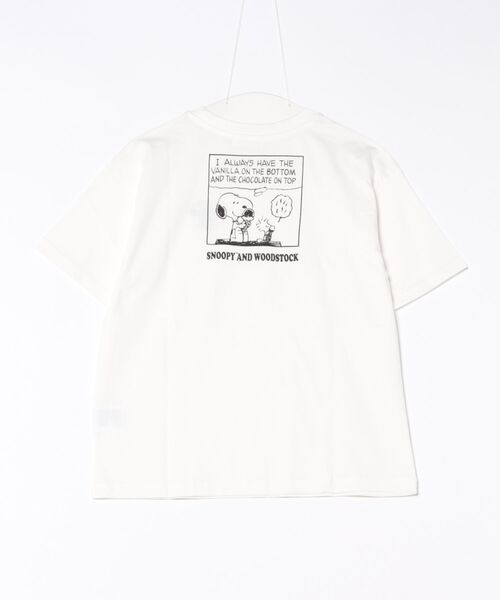 Honeys（ハニーズ）の「スヌーピー／Ｔシャツ（Tシャツ/カットソー・レディース・ピンク/ホワイト/オートミール/スミクロ/サックスブルー・L/M/S）」の6枚目の写真