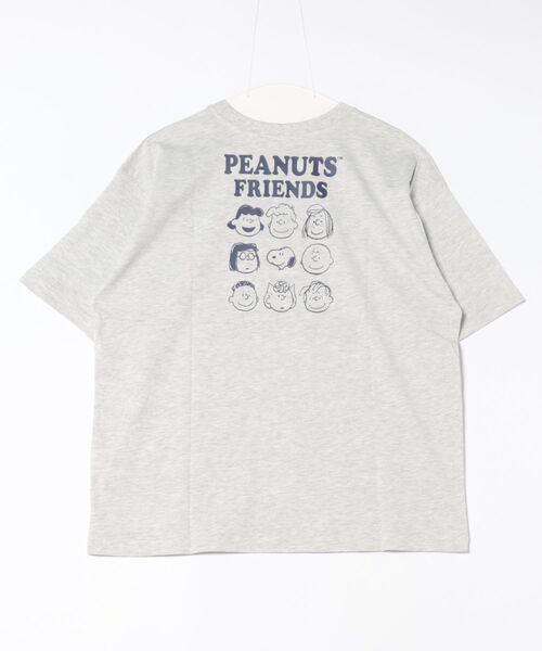 Honeys（ハニーズ）の「スヌーピー／Ｔシャツ（Tシャツ/カットソー・レディース・ピンク/ホワイト/オートミール/スミクロ/サックスブルー・L/M/S）」の7枚目の写真