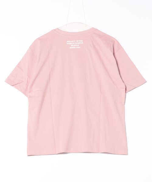 Honeys（ハニーズ）の「スヌーピー／Ｔシャツ（Tシャツ/カットソー・レディース・ピンク/ホワイト/オートミール/スミクロ/サックスブルー・L/M/S）」の8枚目の写真
