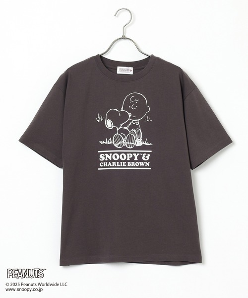 Honeys（ハニーズ）の「スヌーピー／Ｔシャツ（Tシャツ/カットソー・レディース・ピンク/ホワイト/オートミール/スミクロ/サックスブルー・L/M/S）」の21枚目の写真