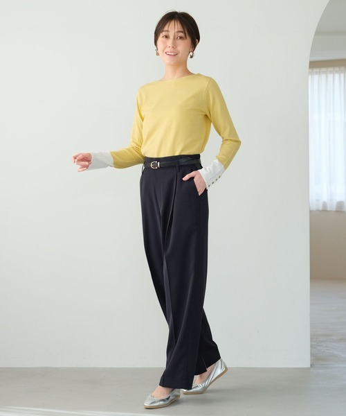 Elura(エルーラ)の「カットソーライクニットプルオーバー/289220(Tシャツ/カットソー・レディース・イエロー/ネイビー/ホワイト/ブラック系その他・MEDIUM/LARGE)」の16枚目の写真