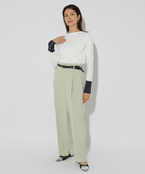 Elura(エルーラ)の「カットソーライクニットプルオーバー/289220(Tシャツ/カットソー・レディース・イエロー/ネイビー/ホワイト/ブラック系その他・MEDIUM/LARGE)」の12枚目の写真