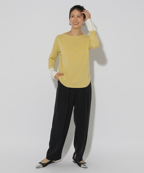 Elura(エルーラ)の「カットソーライクニットプルオーバー/289220(Tシャツ/カットソー・レディース・イエロー/ネイビー/ホワイト/ブラック系その他・MEDIUM/LARGE)」の19枚目の写真