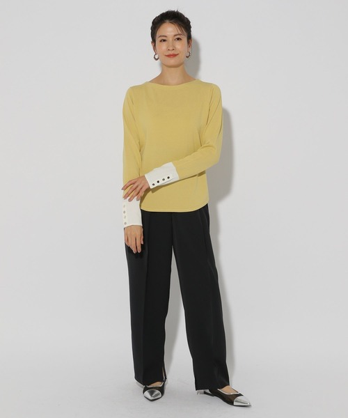 Elura(エルーラ)の「カットソーライクニットプルオーバー/289220(Tシャツ/カットソー・レディース・イエロー/ネイビー/ホワイト/ブラック系その他・MEDIUM/LARGE)」の20枚目の写真