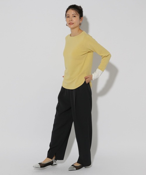 Elura(エルーラ)の「カットソーライクニットプルオーバー/289220(Tシャツ/カットソー・レディース・イエロー/ネイビー/ホワイト/ブラック系その他・MEDIUM/LARGE)」の21枚目の写真