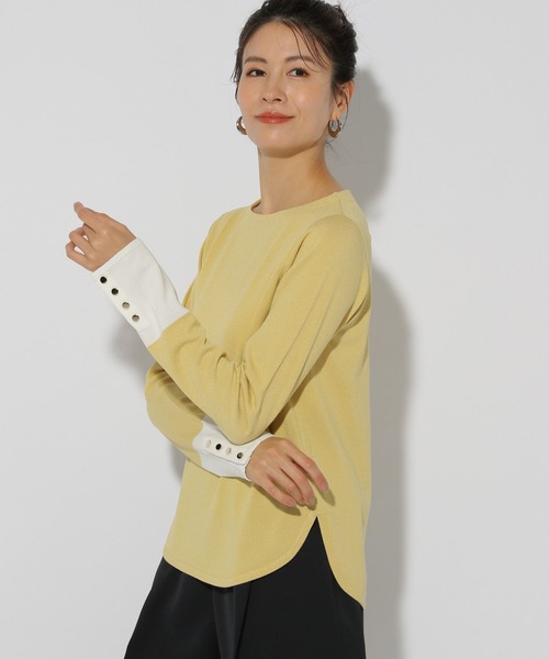 Elura(エルーラ)の「カットソーライクニットプルオーバー/289220(Tシャツ/カットソー・レディース・イエロー/ネイビー/ホワイト/ブラック系その他・MEDIUM/LARGE)」の17枚目の写真