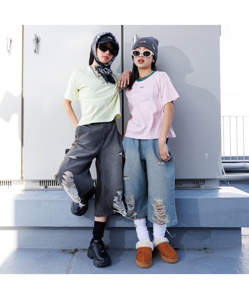 algy（アルジー）の「ワンポイントロゴロングルーズソックス（ソックス/靴下・キッズ・ブラック/オフホワイト・24/21）」の8枚目の写真