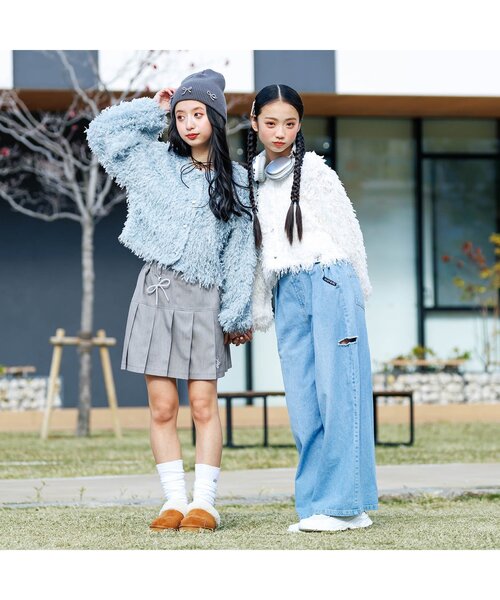 algy（アルジー）の「ワンポイントロゴロングルーズソックス（ソックス/靴下・キッズ・ブラック/オフホワイト・24/21）」の9枚目の写真