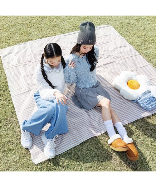 algy（アルジー）の「ワンポイントロゴロングルーズソックス（ソックス/靴下・キッズ・ブラック/オフホワイト・24/21）」の10枚目の写真