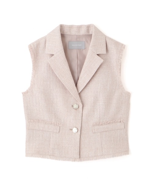JILL by JILL STUART(ジルバイジルスチュアート)の「◇ショート丈テーラードジレ(ベスト・レディース・ピンク/ホワイト・FREE)」の11枚目の写真