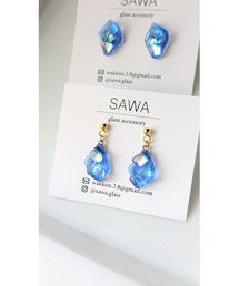 【sawa】ゆれるガラスの粒ピアス(MA)