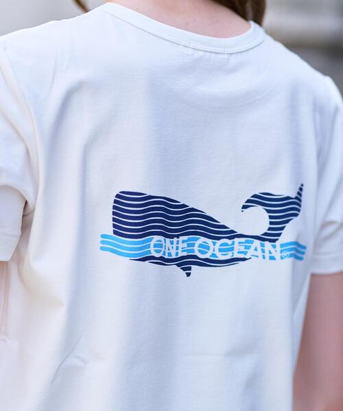 DRESSTERIOR（ドレステリア）の「【洗える/バックプリント】再生ポリエステルホエイルプリントTシャツ（Tシャツ/カットソー・レディース・ブラック/オフホワイト/グレー・34/36/38）」の7枚目の写真