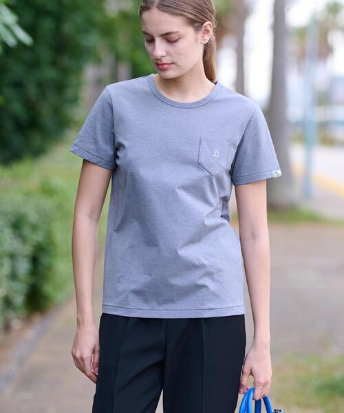 DRESSTERIOR（ドレステリア）の「【洗える/バックプリント】再生ポリエステルホエイルプリントTシャツ（Tシャツ/カットソー・レディース・ブラック/オフホワイト/グレー・34/36/38）」の11枚目の写真