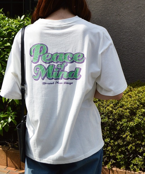 spiritoso(スピリトーゾ)の「【spiritoso】Peace Mind Tシャツ(Tシャツ/カットソー・メンズ・スミクロ/レモンイエロー/ホワイト/サックスブルー・FREE)」の2枚目の写真