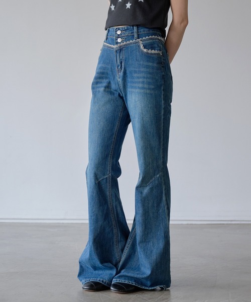 ハリウッドボランブーツカットジーンズ Rick Owens ボラン ブーツカット ジーンズ リックオーウェンス