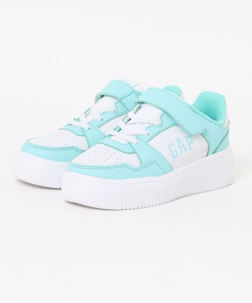 GAP(ギャップ)の「【GAP】ギャップ 厚底ロゴスニーカー GPK52504(スニーカー・キッズ・ホワイト×ブルー/ホワイト×ブラック/ホワイト系その他2/ホワイト系その他・23.0cm/22.0cm/19.0cm/20.0cm/21.0cm)」の1枚目の写真