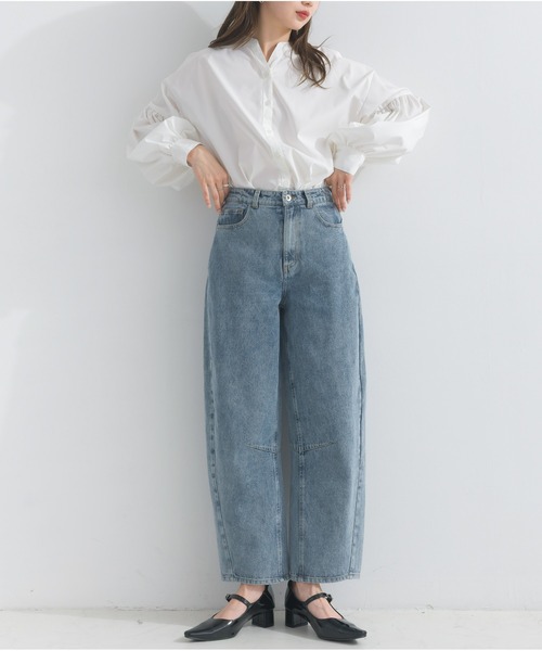 OandI（オーアンドアイ）の「カーヴィーデニムパンツ（デニムパンツ・レディース・ブルー・M）」の3枚目の写真