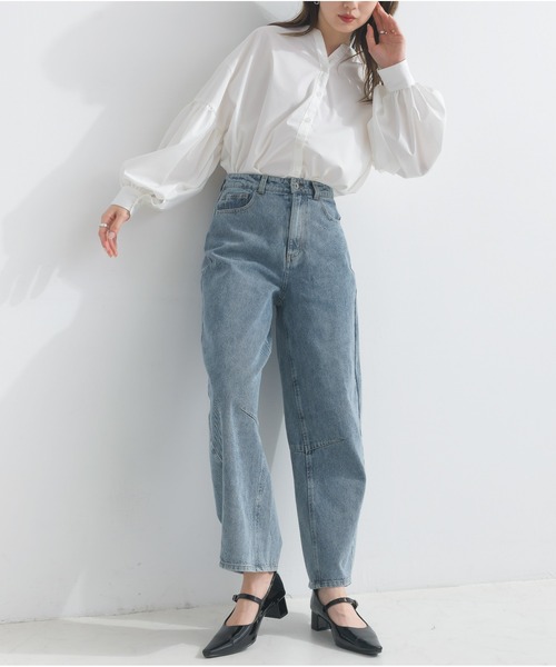 OandI（オーアンドアイ）の「カーヴィーデニムパンツ（デニムパンツ・レディース・ブルー・M）」の6枚目の写真