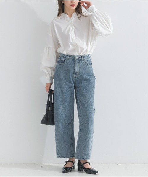 OandI（オーアンドアイ）の「カーヴィーデニムパンツ（デニムパンツ・レディース・ブルー・M）」の2枚目の写真