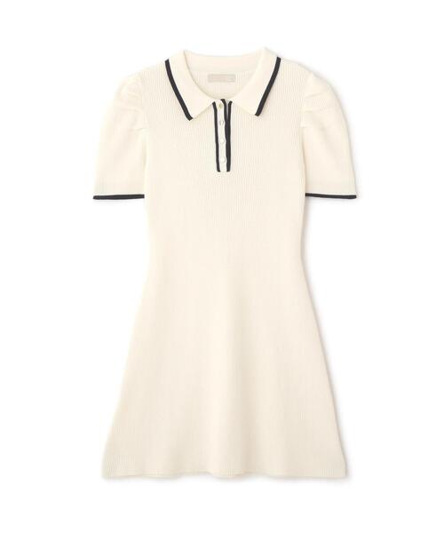 FREE'S MART（フリーズマート）の「◆配色ラインポロニットミニワンピース（ワンピース・レディース・ホワイト/ブラック/ブルー・SMALL/MEDIUM）」の18枚目の写真