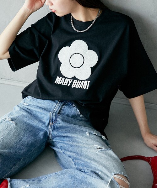 MARYQUANT×PUBLUX/マリークワント相良刺繍Tシャツ限定展開