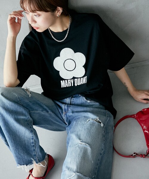 MARYQUANT×PUBLUX/マリークワント相良刺繍Tシャツ限定展開