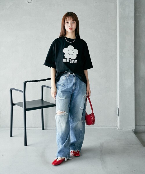 MARYQUANT×PUBLUX/マリークワント相良刺繍Tシャツ限定展開