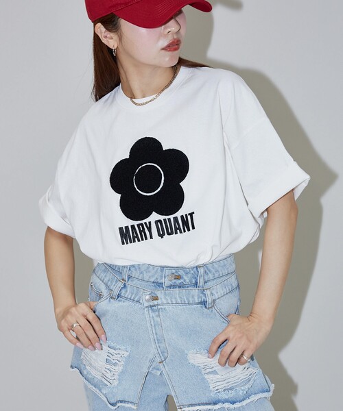 PUBLUX(パブリュクス)の「MARY QUANT × PUBLUX/マリークワント 相良刺繍 Tシャツ 限定展開(Tシャツ/カットソー・レディース・ブラック/サックスブルー/オフホワイト/ピンク/ベージュ・S/M)」の22枚目の写真