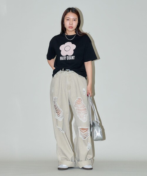 MARY QUANT × PUBLUX/マリークワント 相良刺繍 Tシャツ 限定展開