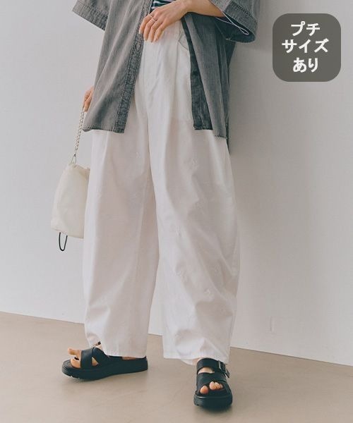 セール】リボン刺繍カーブパンツ[プチサイズあり]（その他パンツ