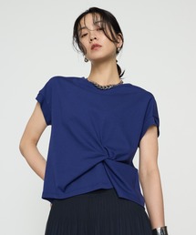 K.T KIYOKO TAKASE | コットン強撚ポンチ デザインタックシャツ(Tシャツ/カットソー)