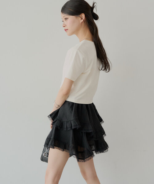 Chico（チコ）の「イレヘムフリルミニスカパン（スカート・レディース・ホワイト/ブラック/グレー・FREE）」の20枚目の写真