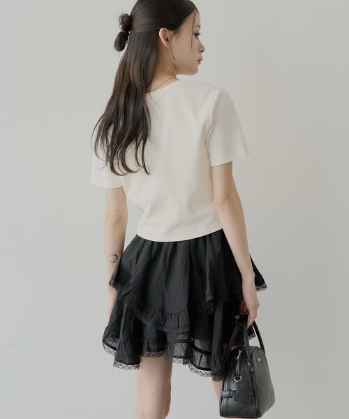 Chico（チコ）の「イレヘムフリルミニスカパン（スカート・レディース・ホワイト/ブラック/グレー・FREE）」の21枚目の写真