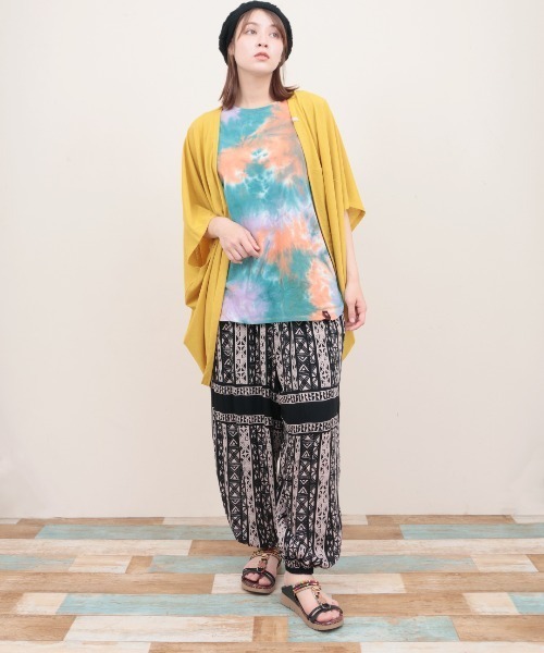 チチカカ（チチカカ）の「タイダイ裾ラウンドタンクトップ（タンクトップ・レディース・オレンジ/グリーン・FREE）」の7枚目の写真