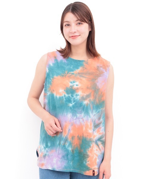 チチカカ（チチカカ）の「タイダイ裾ラウンドタンクトップ（タンクトップ・レディース・オレンジ/グリーン・FREE）」の11枚目の写真